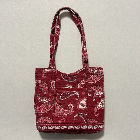 Vera Bradley Red Mesa Small Tote Retired Pattern - Picture 1 of 6